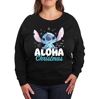 Disney's Lilo & Stitch Plus Size Aloha Christmas French Terry Long Sleeve Tee