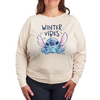 Disney's Lilo & Stitch Plus Size Winter Vibes French Terry Long Sleeve Tee