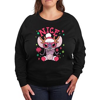 Disney's Lilo & Stitch Plus Size Nice List French Terry Long Sleeve Tee