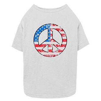 Mad Engine Global Usa Peace Sign Pet Tee