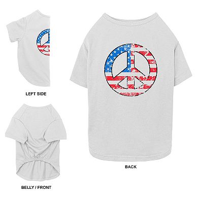 Mad Engine Global Usa Peace Sign Pet Tee