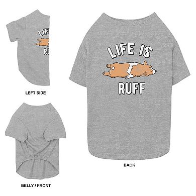 Mad Engine Global Corgi Life Is Ruff Pet Tee