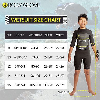Body Glove Phoenix 2mm Youth Back-Zip Short Sleeve Springsuit