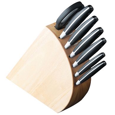 BergHOFF Forged 9-Piece Stainless Steel Knife Block Set with Sharpener