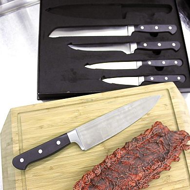 BergHOFF Essentials Contempo 6-Piece Stainless Steel Knife Set with Wood Case