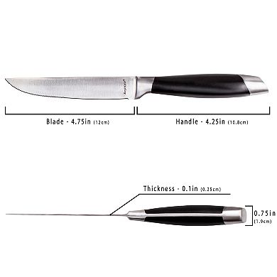 BergHOFF Essentials Geminis 12-Piece 4.75" Stainless Steel Steak Knife Set
