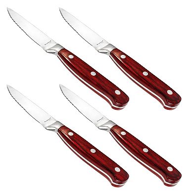 BergHOFF Pakka Wood 7-Piece Stainless Steel Steak & Carving Knife Set