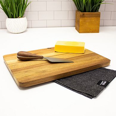BergHOFF Aaron Probyn 3-Piece Cheese Knife and Round Bamboo Cutting Board Set