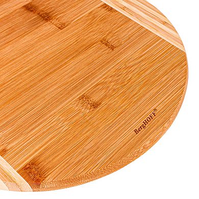 BergHOFF Aaron Probyn 3-Piece Cheese Knife and Round Bamboo Cutting Board Set