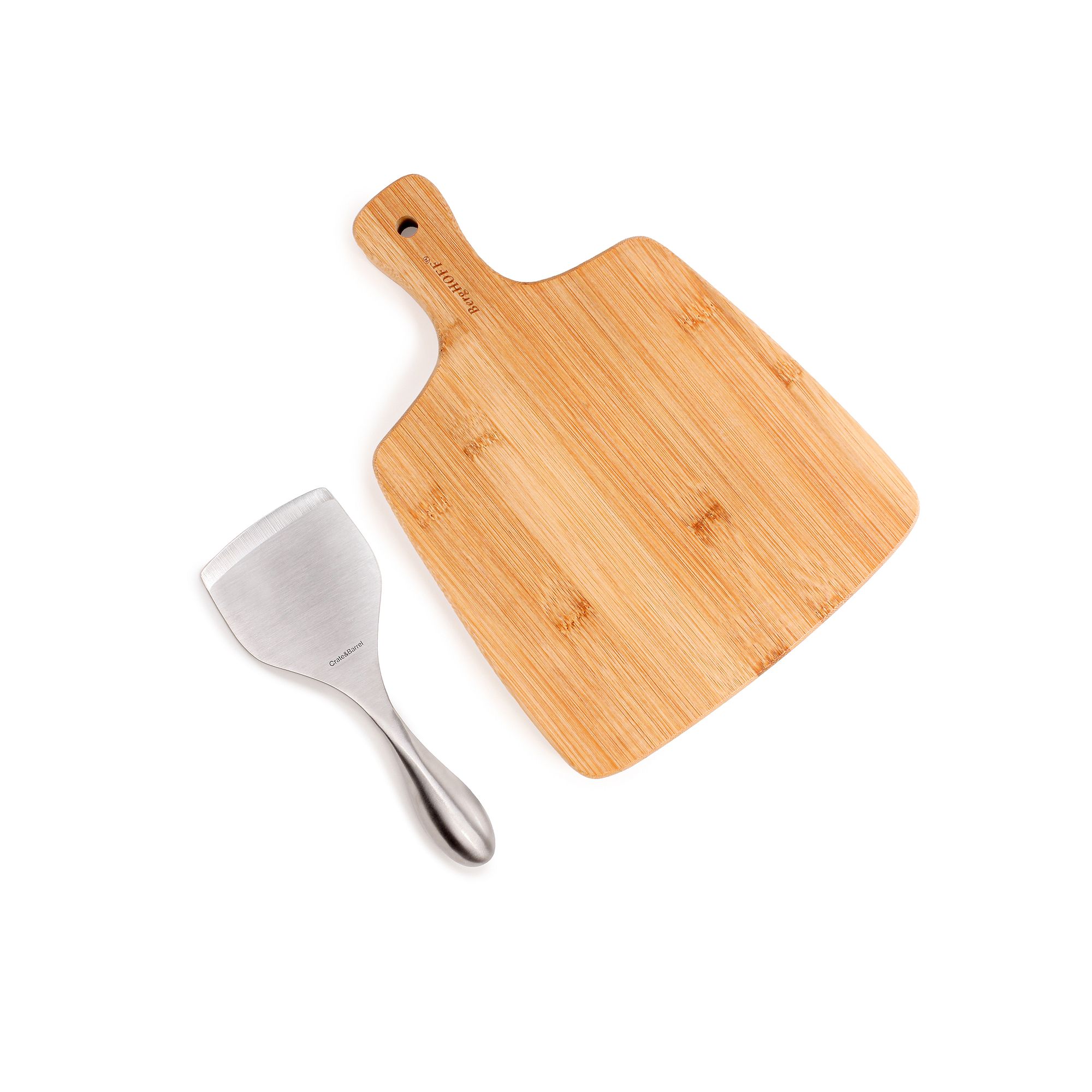 BergHOFF Aaron Probyn Cheese Knife and Bamboo Paddle Board Set, Brown