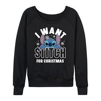 Disney's Lilo & Stitch Women's A Stitch For Christmas French Terry Long Sleeve Tee