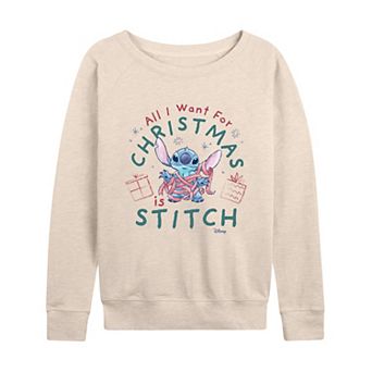 Disney's Lilo & Stitch Women's A Stitch For Christmas French Terry Long Sleeve Tee