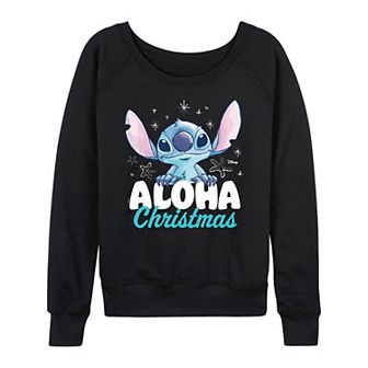 Disney's Lilo & Stitch Women's Aloha Christmas French Terry Long Sleeve Tee