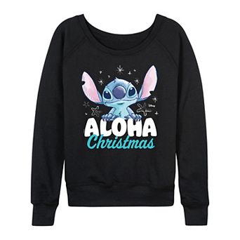 Disney's Lilo & Stitch Women's Aloha Christmas French Terry Long Sleeve Tee