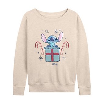 Disney's Lilo & Stitch Women's Candy Canes French Terry Long Sleeve Tee