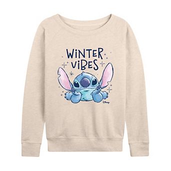 Disney's Lilo & Stitch Women's Winter Vibes French Terry Long Sleeve Tee