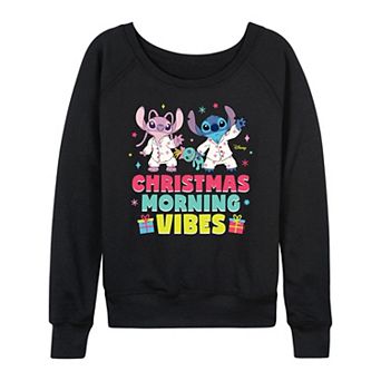 Disney's Lilo & Stitch Women's Christmas Morning French Terry Long Sleeve Tee