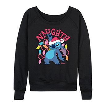Disney's Lilo & Stitch Women's Naughty List French Terry Long Sleeve Tee