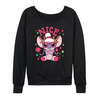 Disney's Lilo & Stitch Women's Nice List French Terry Long Sleeve Tee
