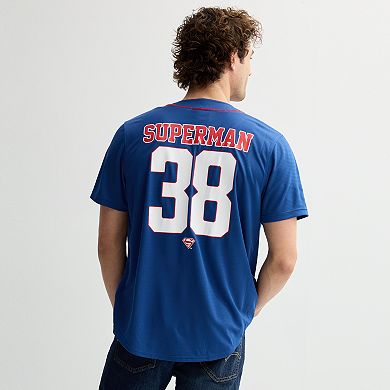 Men's DC Comics Superman Baseball Jersey