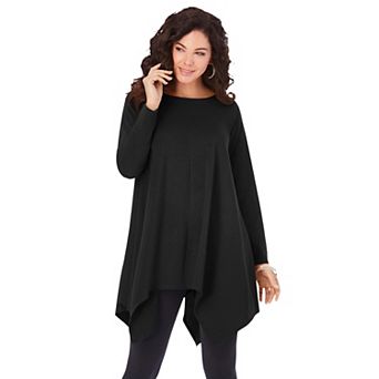 Roaman's Women's Plus Size Ultimate Handkerchief Hem Tunic