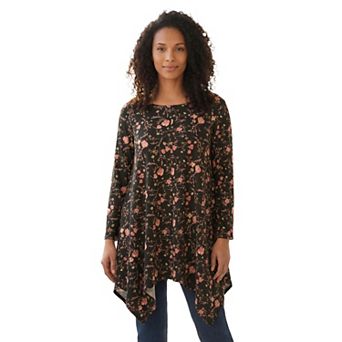 Roaman's Women's Plus Size Ultimate Handkerchief Hem Tunic