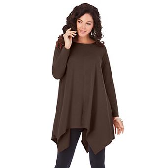 Roaman's Women's Plus Size Ultimate Handkerchief Hem Tunic