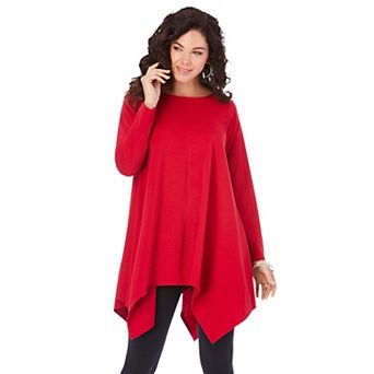 Roaman's Women's Plus Size Ultimate Handkerchief Hem Tunic