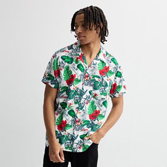 Men's Star Wars Tropical Button Down Short Sleeve Shirt
