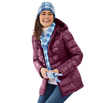 Woman Within Plus Size Packable Puffer Jacket