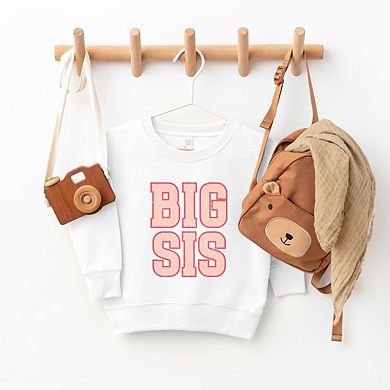 Big Sis Distressed Toddler Graphic Sweatshirt