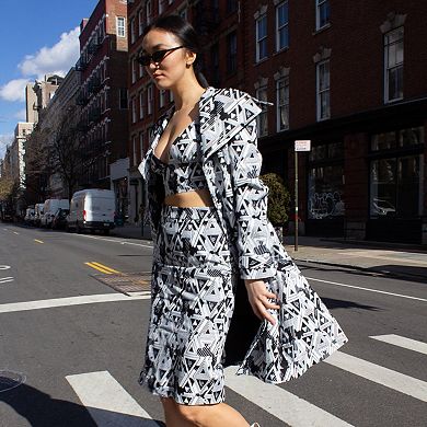 Amour Geometric Long Jacket