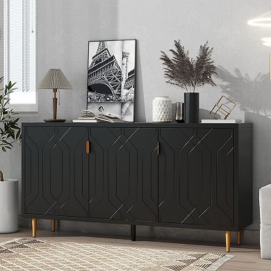 Modern Merax Storage Cabinet Tv Stand
