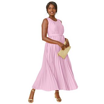 Jessica London Women's Plus Size Pleated Maxi Dress