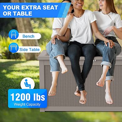 260 Gallon Outdoor Patio Deck Storage Box Floor Decor