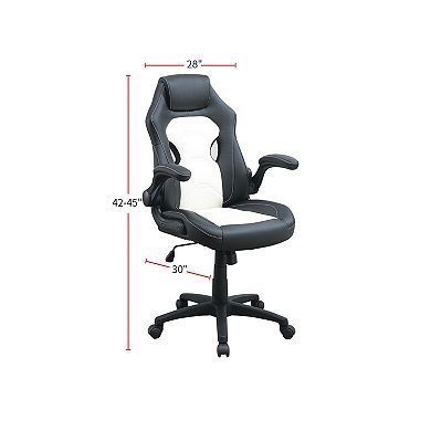 Adjustable Height Executive Office Chair In Black And White
