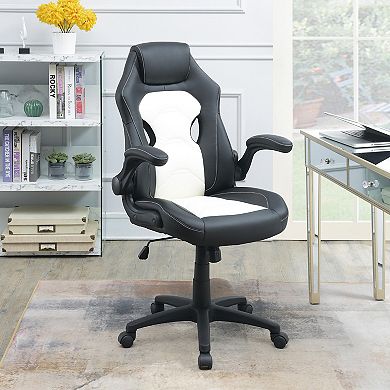 Adjustable Height Executive Office Chair In Black And White