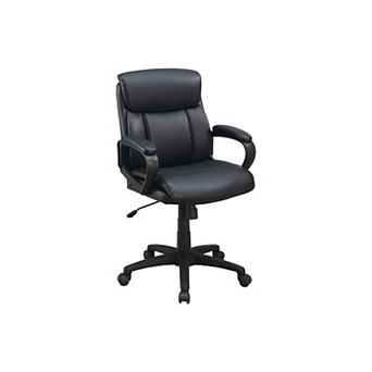 Standard Back Upholstered Office Chair in Black