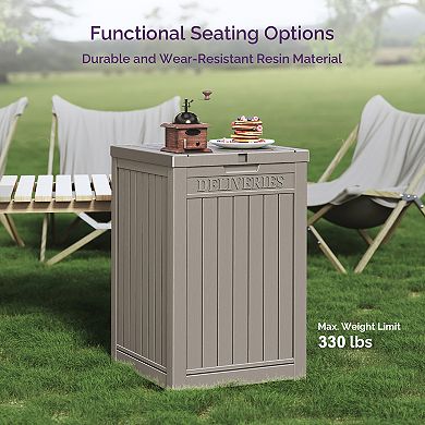 48 Gallon Outdoor Patio Deck Storage Box Floor Decor