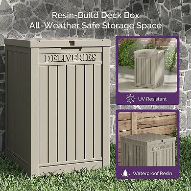 48 Gallon Outdoor Patio Deck Storage Box Floor Decor