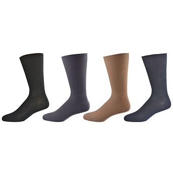 Men's Diabetic Crew Socks In Combed Cotton