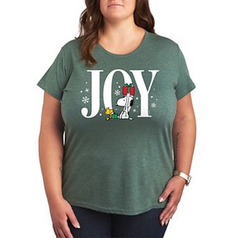 Plus Size Peanuts Snoopy & Woodstock Joy Graphic Tee