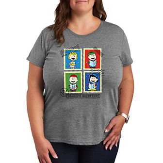 Plus Size Peanuts Season's Greetings Graphic Tee