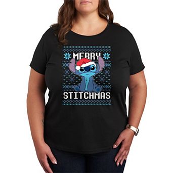 Disney's Lilo and Stitch Plus Size Merry Stitchmas Graphic Tee