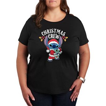 Disney's Lilo and Stitch Plus Size Christmas Crew Graphic Tee