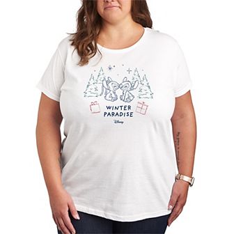 Disney's Lilo and Stitch Plus Size Winter Paradise Graphic Tee