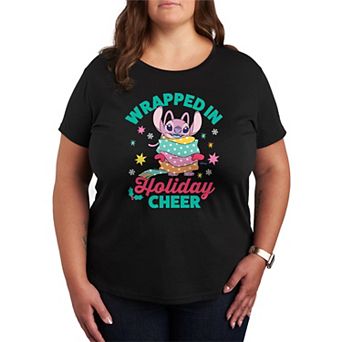 Disney's Lilo and Stitch Angel Plus Size Holiday Cheer Graphic Tee