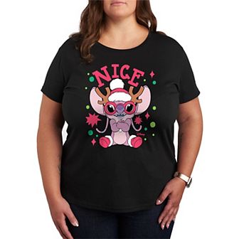 Disney's Lilo and Stitch Plus Size Nice List Graphic Tee