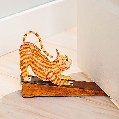 Evergreen Enterprises Handcrafted Cat Door Stopper