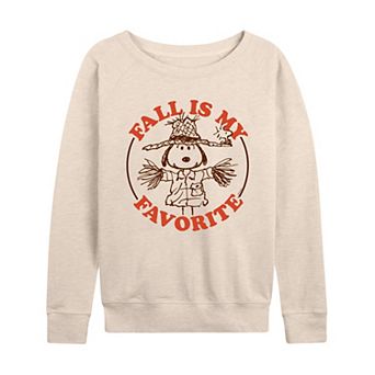 Women's Peanuts Snoopy Fall Is My Favorite French Terry Long Sleeve Tee